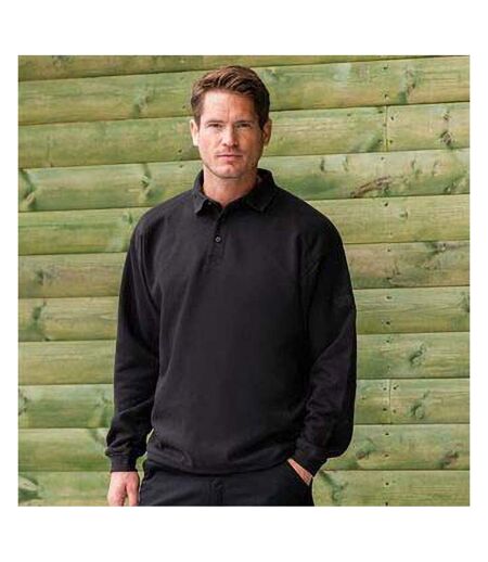 Russell Europe Mens Heavy Duty Collar Sweatshirt (Black)