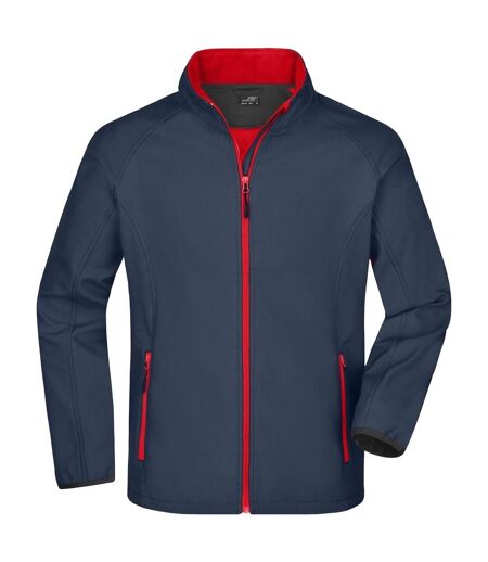 Veste Softshell Promo Homme Gris Foncé Rouge James And Nicholson