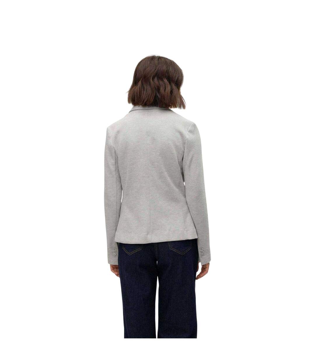 Blazer Manches Longues Julia Femme Gris Clair Chiné Vero Moda-3