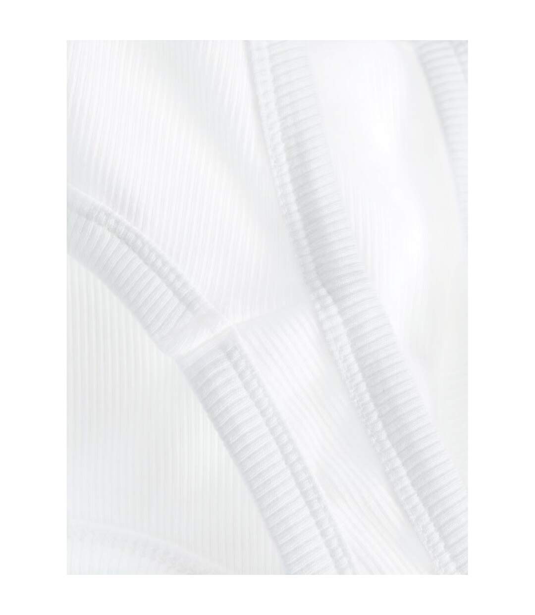 Haut Sans Manches Motif/style Côtelé Femme Blanc Vif JJXX-4