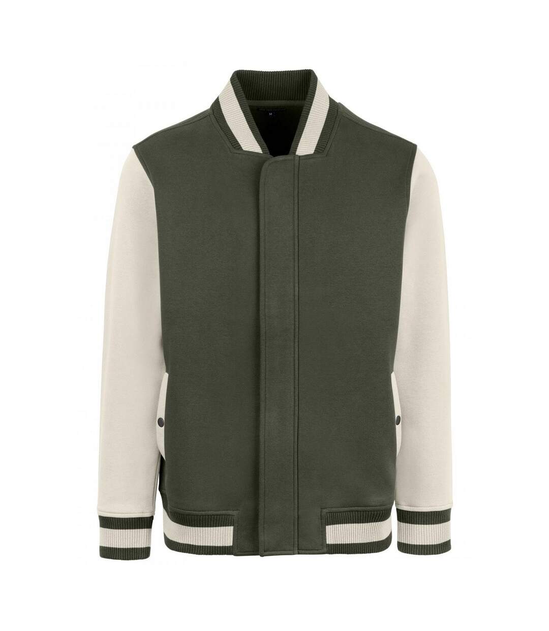 Blouson D'université Premium Homme Olive Beige Gris HRM-1