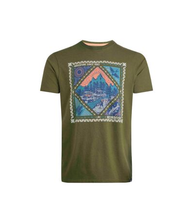 T-shirt homestead homme vert olive Weird Fish Weird Fish