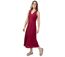 Robe longue larges bretelles SERAPHINE couleur unie framboise Coton Du Monde-1