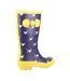 Bottes de pluie farmyard enfant bleu marine / jaune Cotswold-4