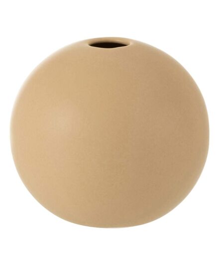 Vase Design Boule Céramique 18cm Beige