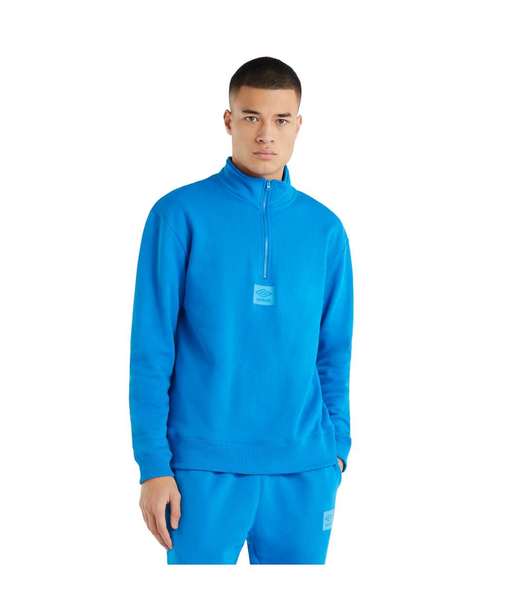 Mens logo quarter zip fleece top cloissone Umbro