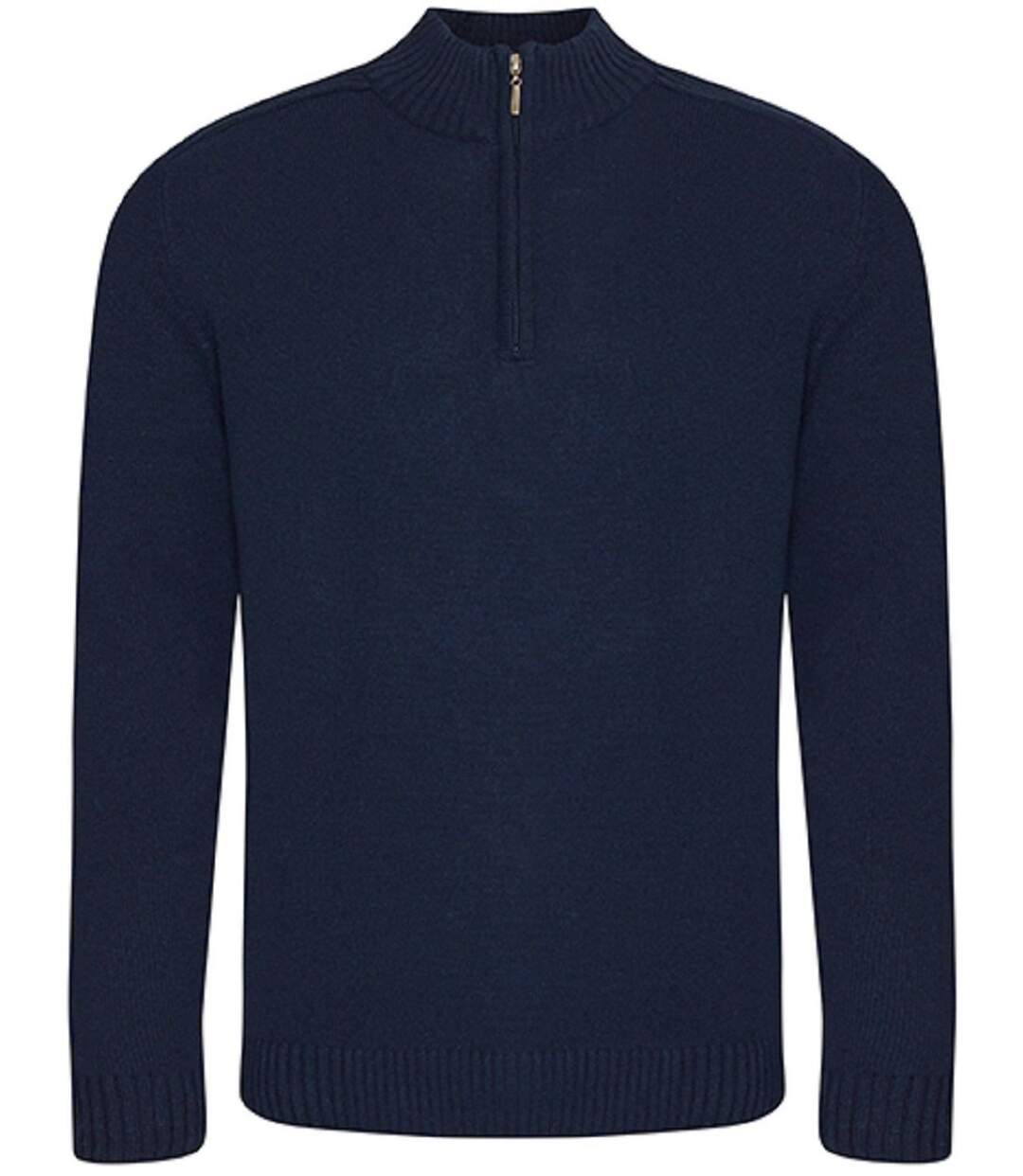 Pull col zippé homme - EA061 - bleu marine-2