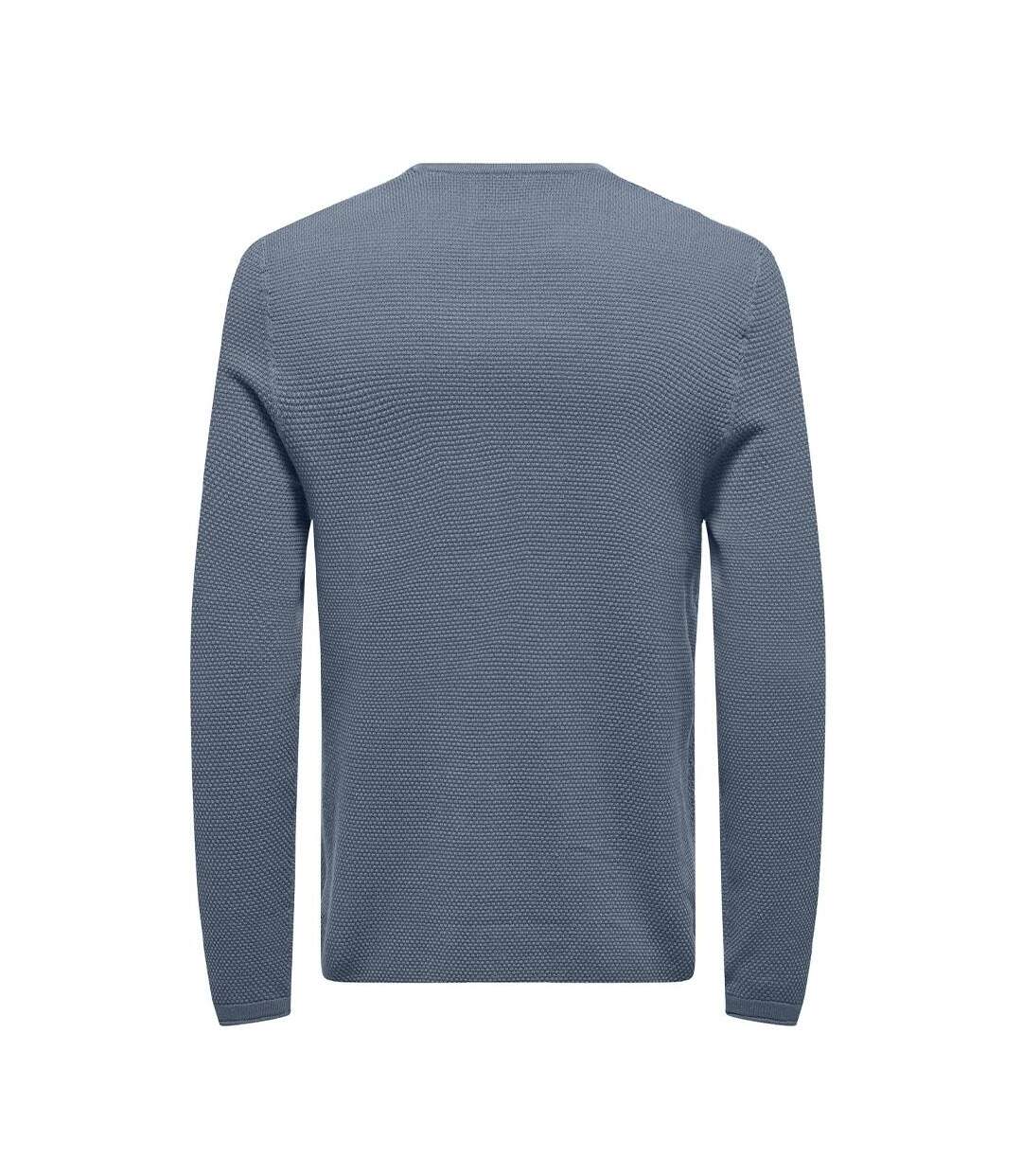 Pull bleu homme only & sons spanter-2