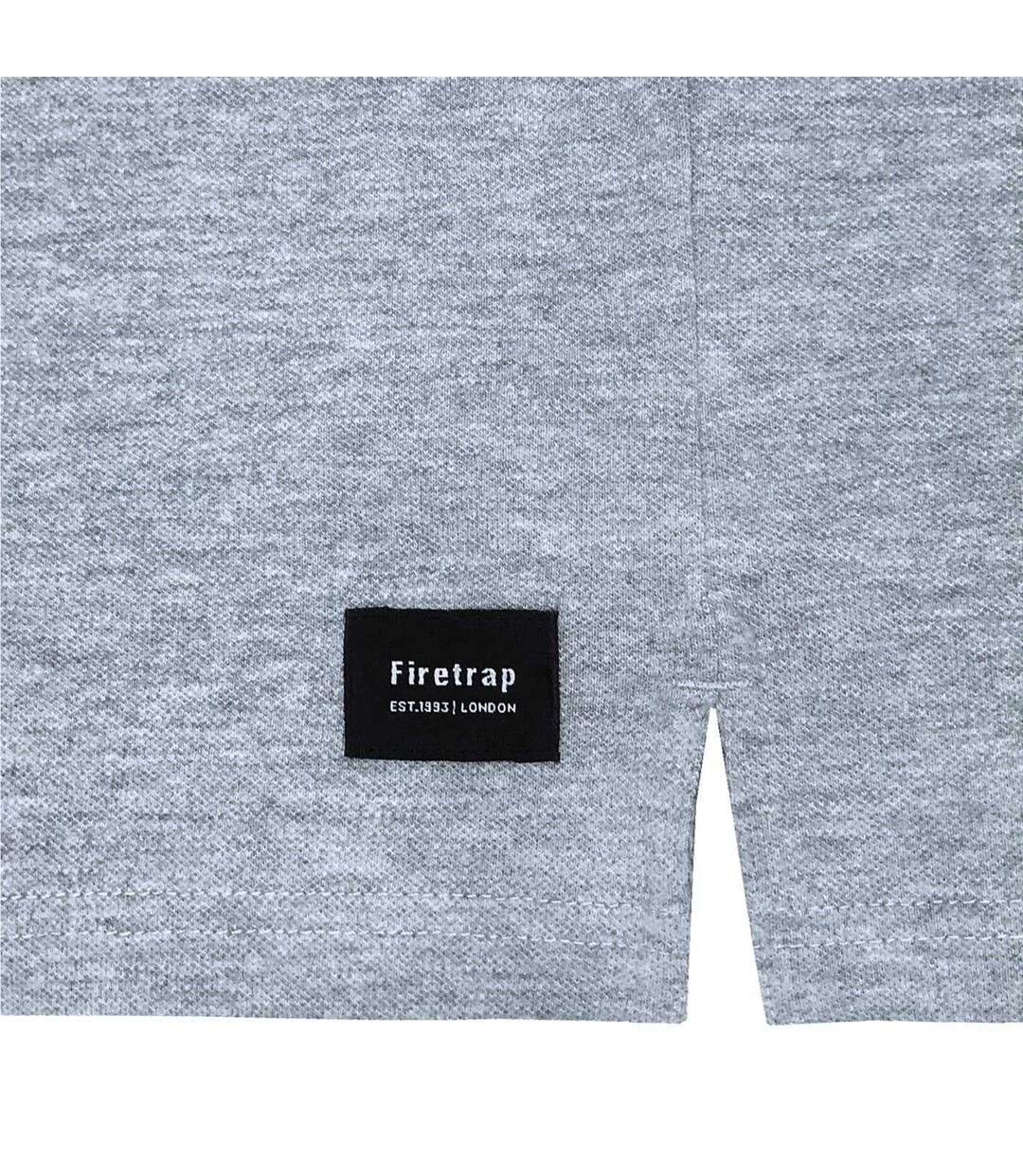 Polo Motif/style Logo Lazer Homme Gris Chiné Firetrap-3