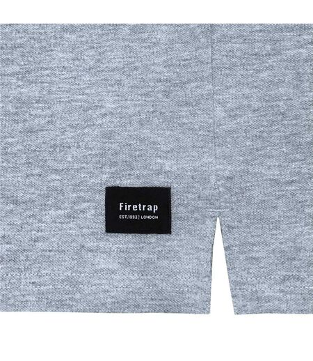 Polo Motif/style Logo Lazer Homme Gris Chiné Firetrap