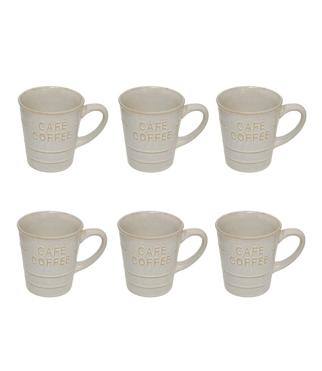 Lot de 6 Mugs à Café Joel 20cl Blanc-1