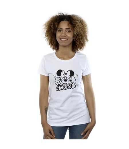 Disney T-shirt en coton Mood Minnie Mouse Femme/Ladies (Blanc) - UTBI33176