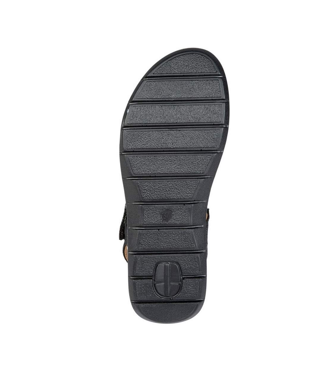 Womens/ladies Shimmer Touch Fastening Sandals Black Shimmer Boulevard-2