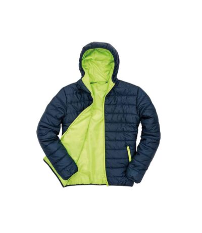 Result Core Mens Padded Jacket (Navy/Lime) - UTBC5582