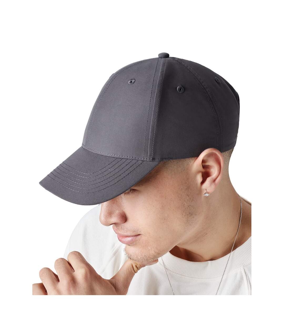 Casquette de baseball pro-style adulte gris foncé Beechfield-2