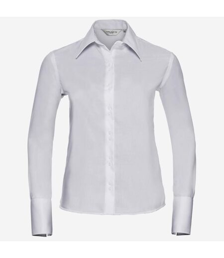 Russell Collection Womens/Ladies Ultimate Long-Sleeved Shirt (White) - UTRW9438