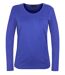 MAYFLOWER NINJA3 : Tee-shirt manches longues bleu roi uni en pur coton-5