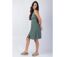 Robe courte sans manches MAURINE unie kaki Coton Du Monde-3