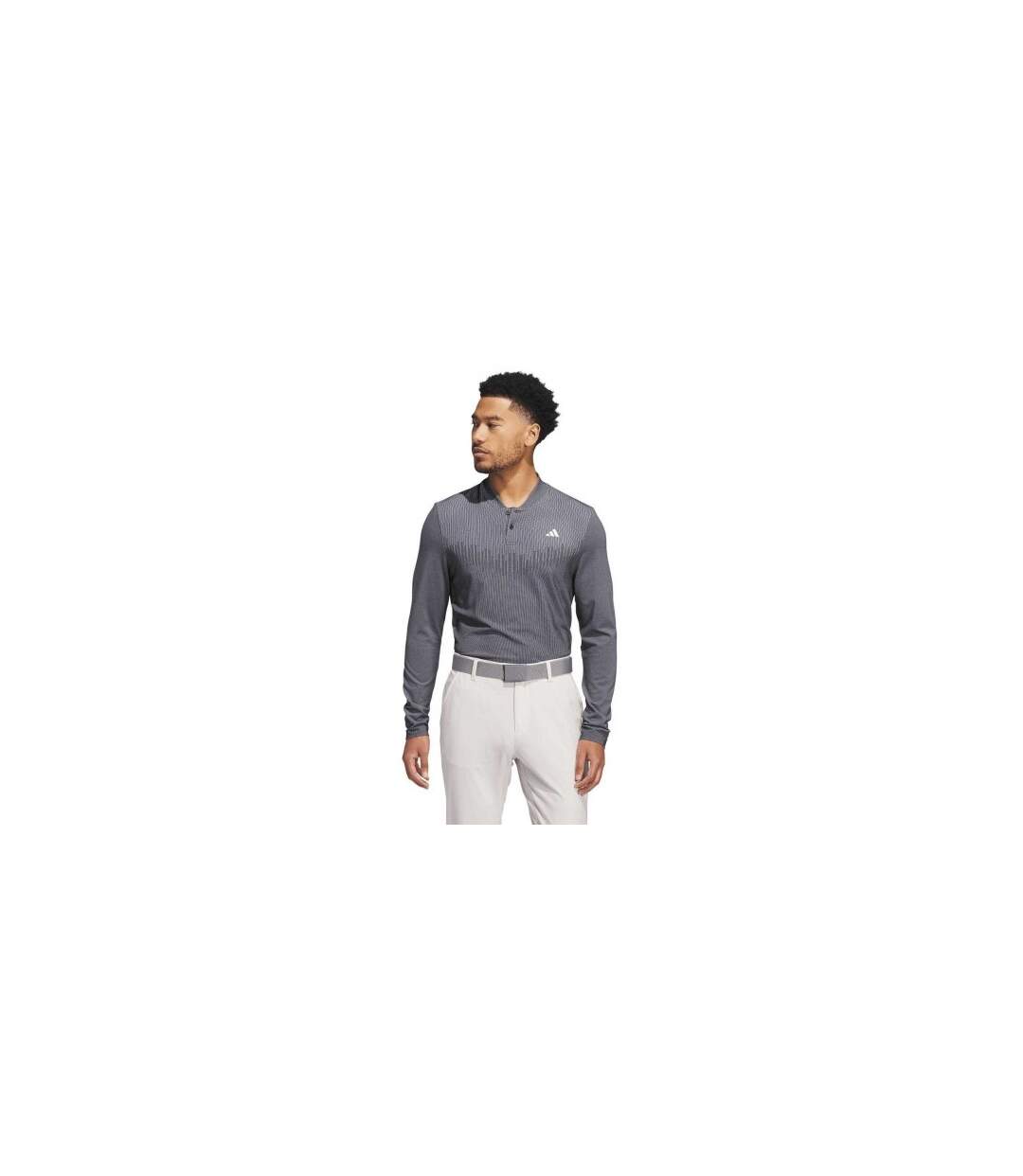 Mens Ultimate365 Tour Primeknit Performance Long-sleeved Polo Shirt Black Adidas-1