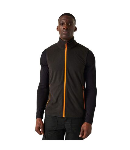 Regatta Mens Navigate Fleece Vest (Black/Orange Pop)