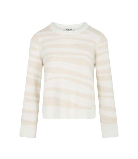 Pull beige/blanc femme morgan mtigra