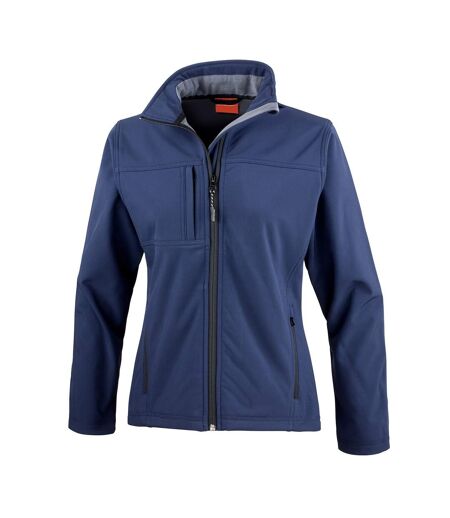 Womens/ladies classic soft shell jacket navy Result