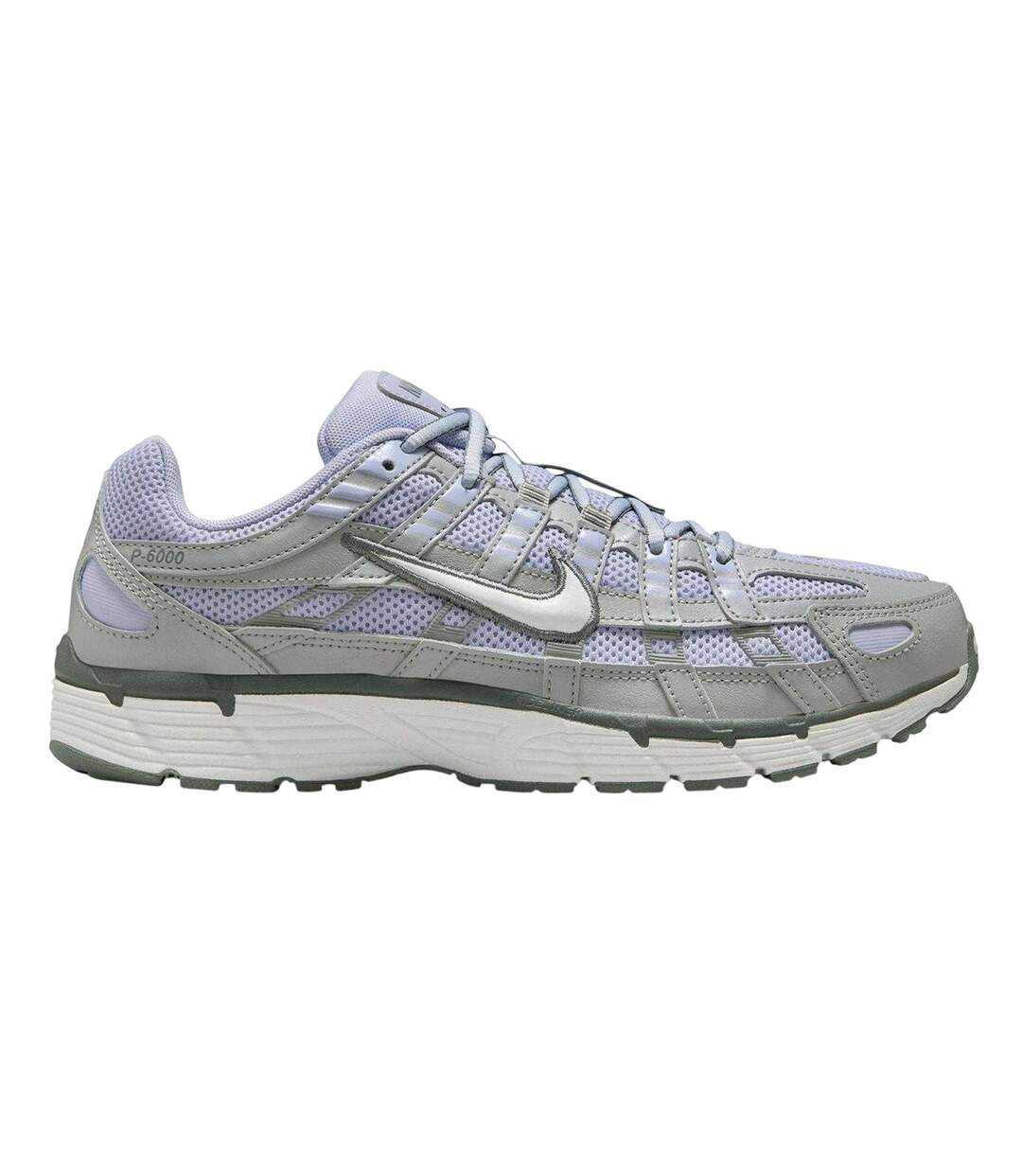Womens/ladies P-6000 Leather Chunky Sole Trainers Ghost Nike-1