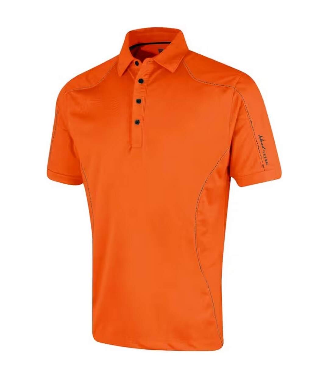 Polo homme orange foncé Island Green-1