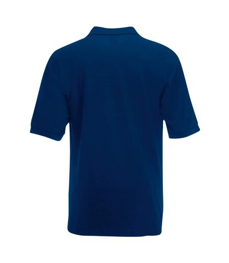 Fruit Of The Loom Mens 65/35 Heavyweight Pique Short Sleeve Polo Shirt (Navy) - UTBC382