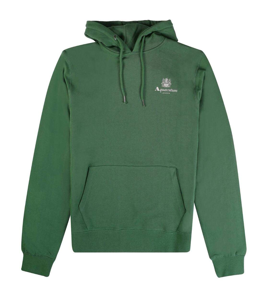 Sweat À Capuche Motif Petit Logo Active Homme Vert Bouteille Aquascutum-1