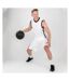 Spiro Mens Quick Dry Basketball Shorts (White/Black)