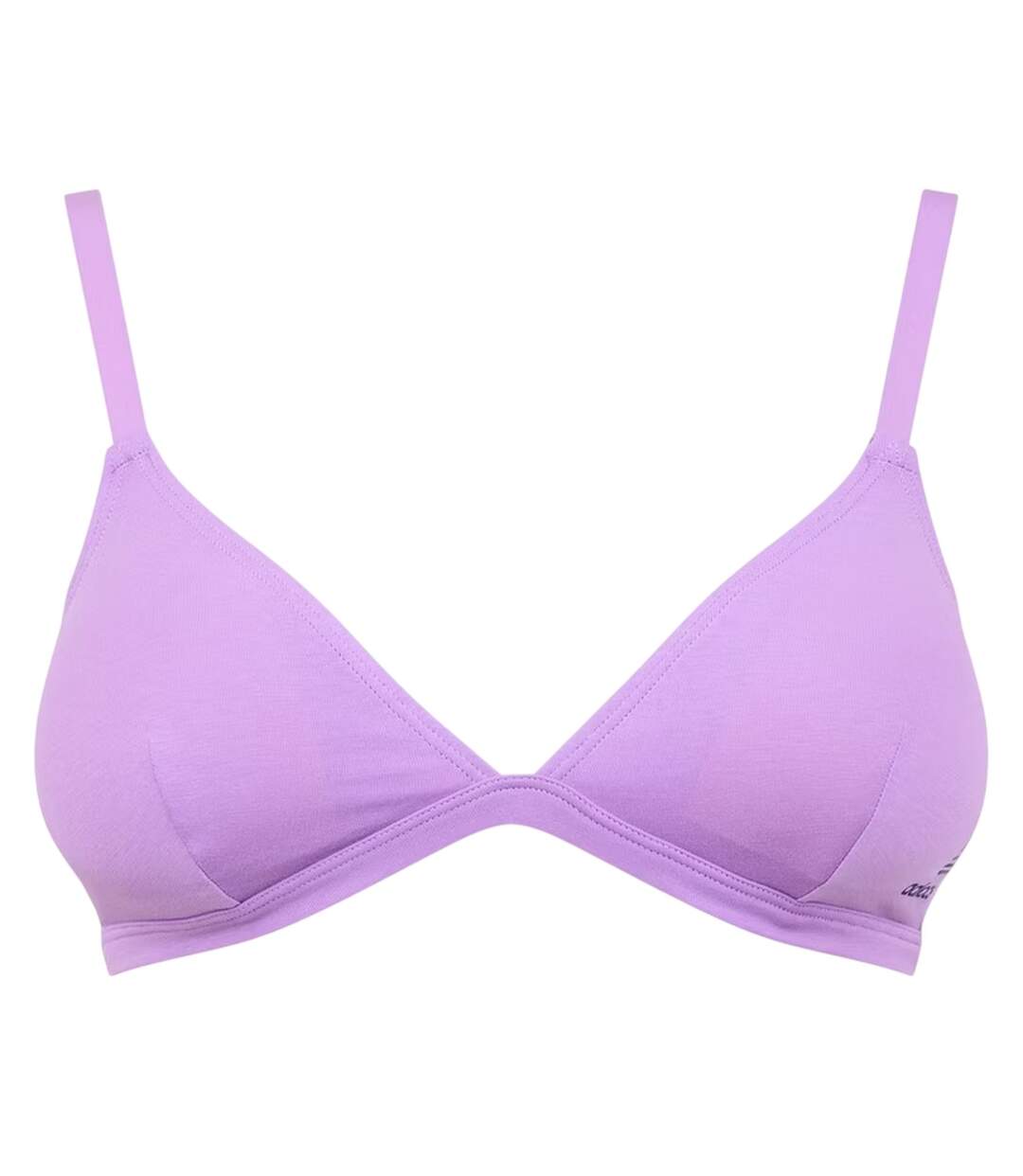 Womens/ladies Cotton Triangle Cups Bralette Lilac Adidas-1