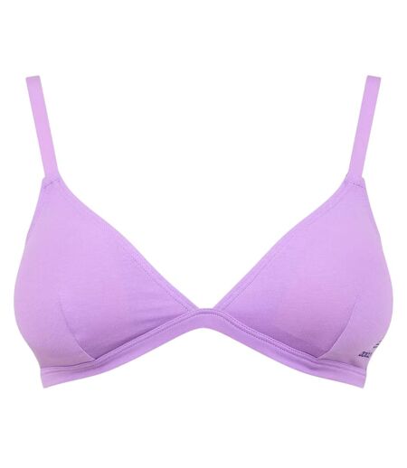 Womens/ladies Cotton Triangle Cups Bralette Lilac Adidas