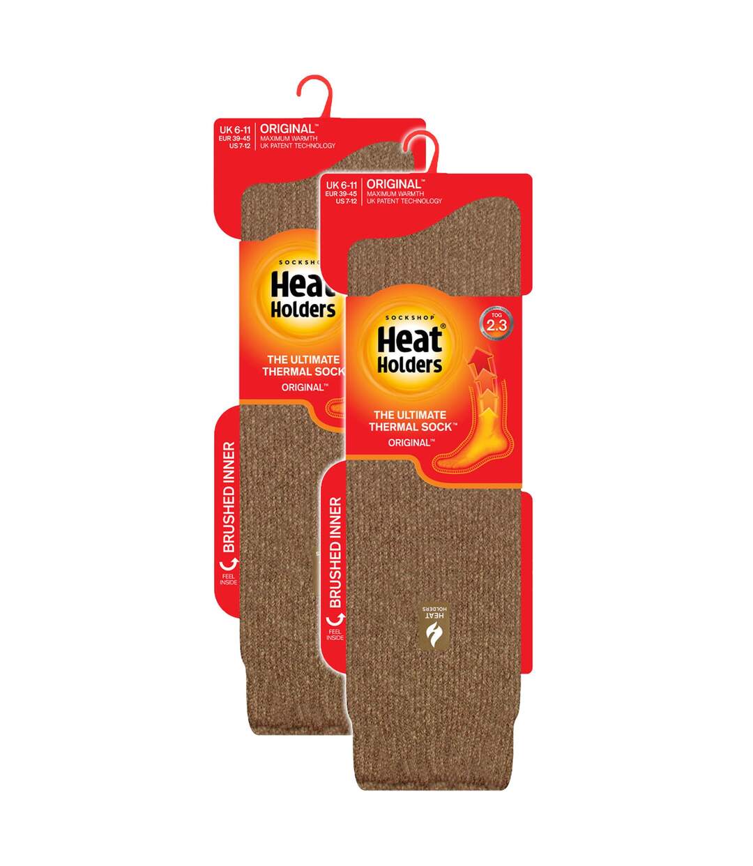 Lot de 2 chaussettes de ski extra longues pour hommes