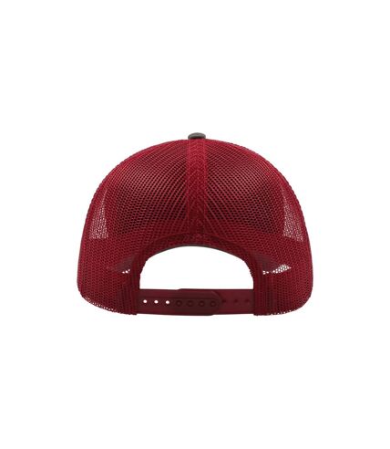 Casquette style trucker rapper mixte gris / rouge Atlantis