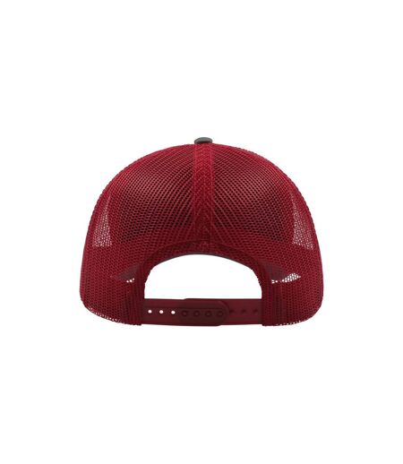 Casquette style trucker rapper mixte gris / rouge Atlantis