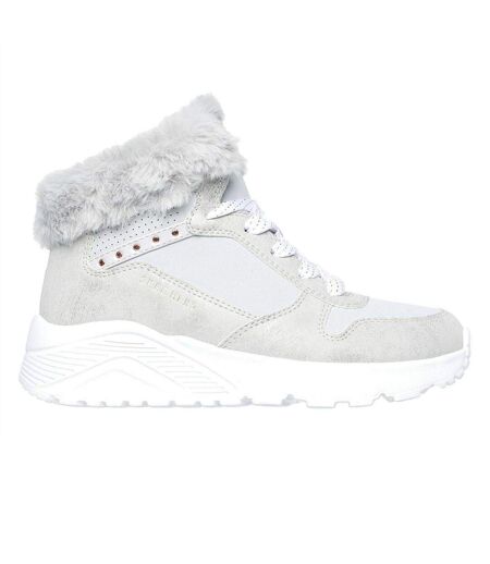 Childrens/kids Uno Lite High Top Trainers Grey Skechers