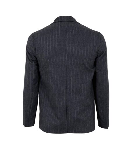Womens/ladies Mary Stripe Single-breasted Blazer Grey Melange JJXX