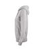 Womens/ladies premium full zip hoodie grey melange Clique