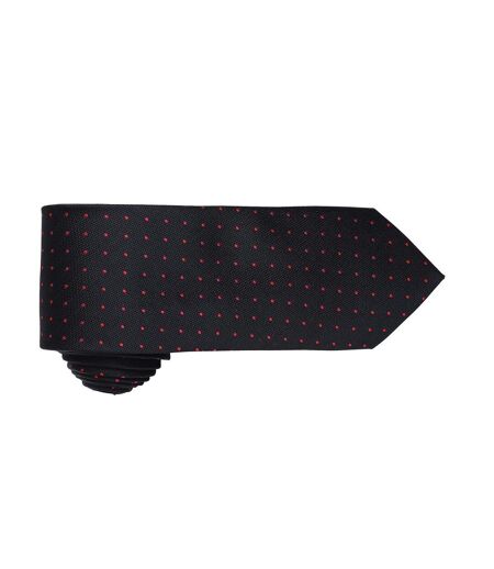 Premier Mens Micro Dot Pattern Formal Work Tie (One Size) (Black/ Red) - UTRW5234