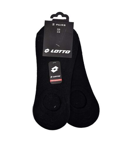 Chaussettes Femme LOTTO Socquettes Tiges courtes Sport Pack de 4 Paires Footies LOTTO Noires