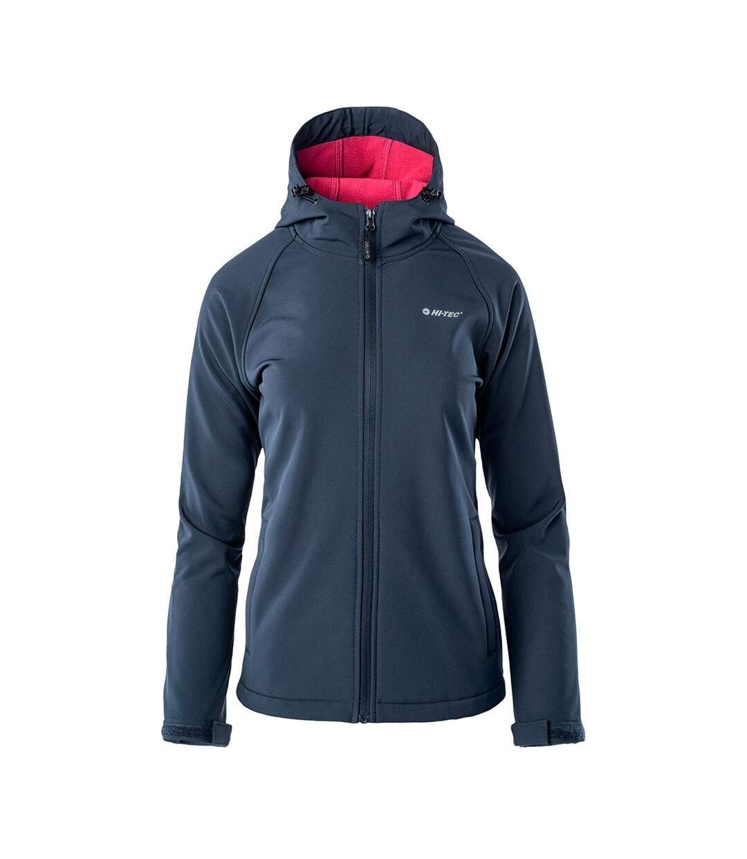 Womens/ladies neti soft shell jacket blue nights/sangria Hi-Tec-1