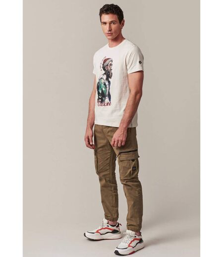 tshirt col rond avec imprimé hipster et lettrage sur le devant HIPSTER