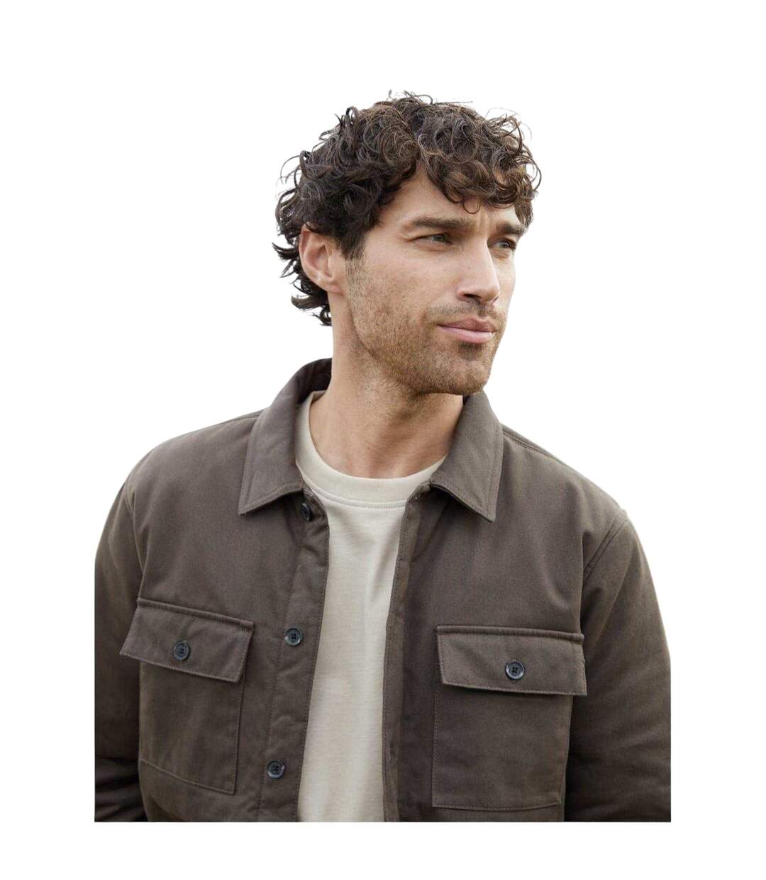 Veste-chemise Motif/style Motif Écossais Homme Marron Threadbare-4