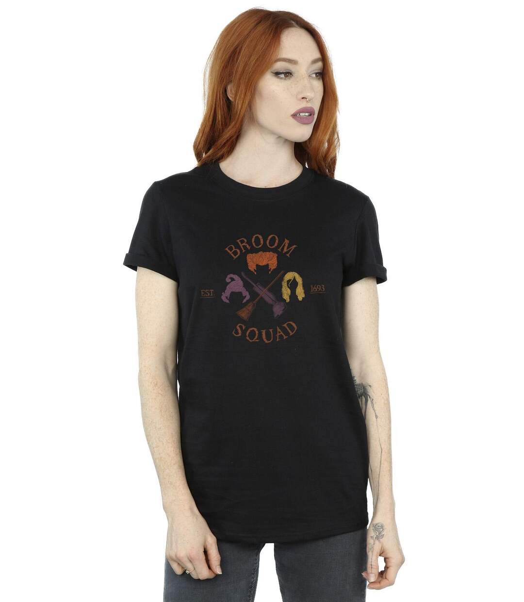 Disney - T-shirt HOCUS POCUS BROOM SQUAD - Femme (Noir) - UTBI20167-2