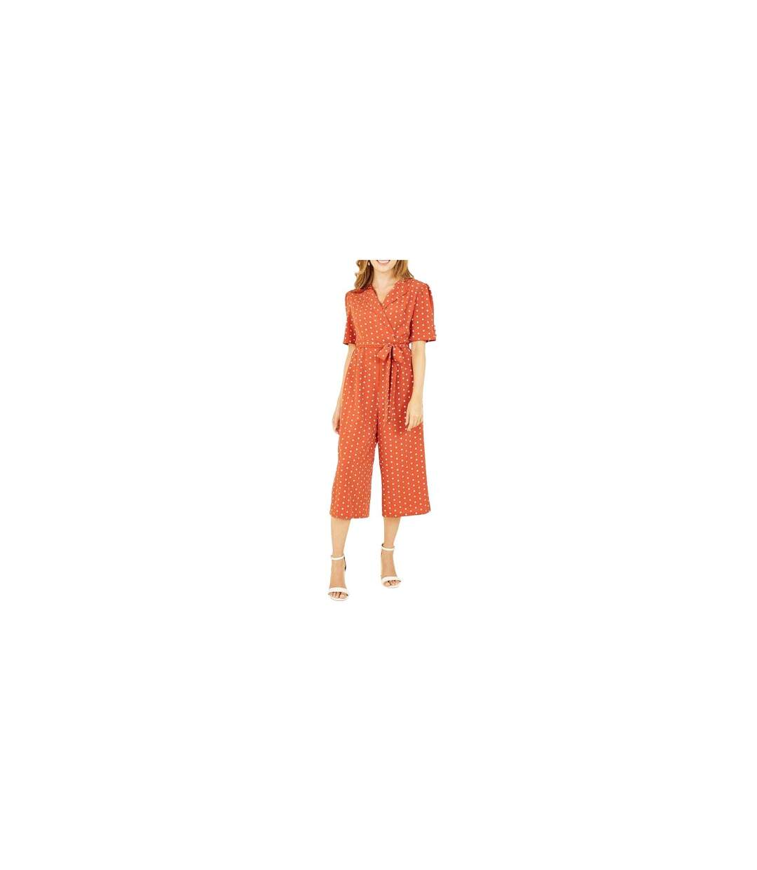 Combinaison Motif/style À Pois Femme Orange Foncé Yumi-1