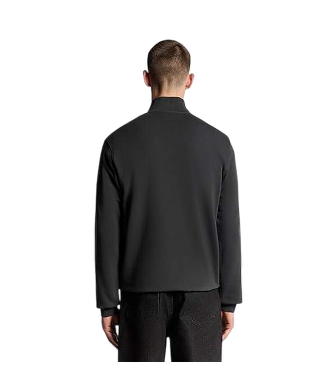 Mens Quarter Zip Sweatshirt Gunmetal Lyle & Scott-2