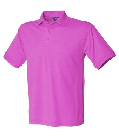 Henbury Mens Short Sleeved 65/35 Pique Polo Shirt (Mid Blue) - UTRW625