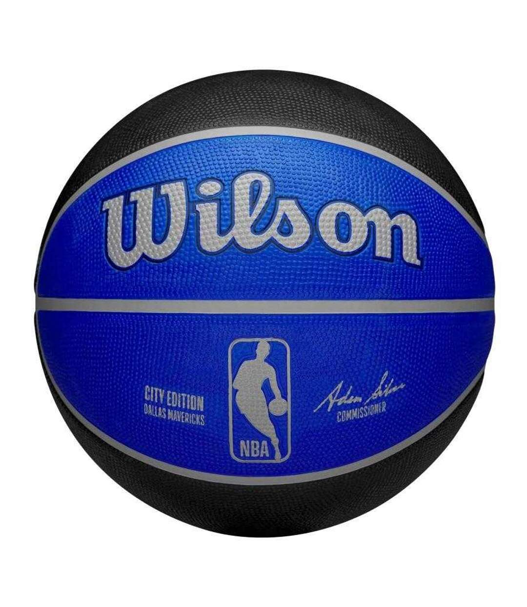 Ballon De Basket Motif/style Nba Dallas Mavericks Taille 7 Noir Bleu Wilson-1