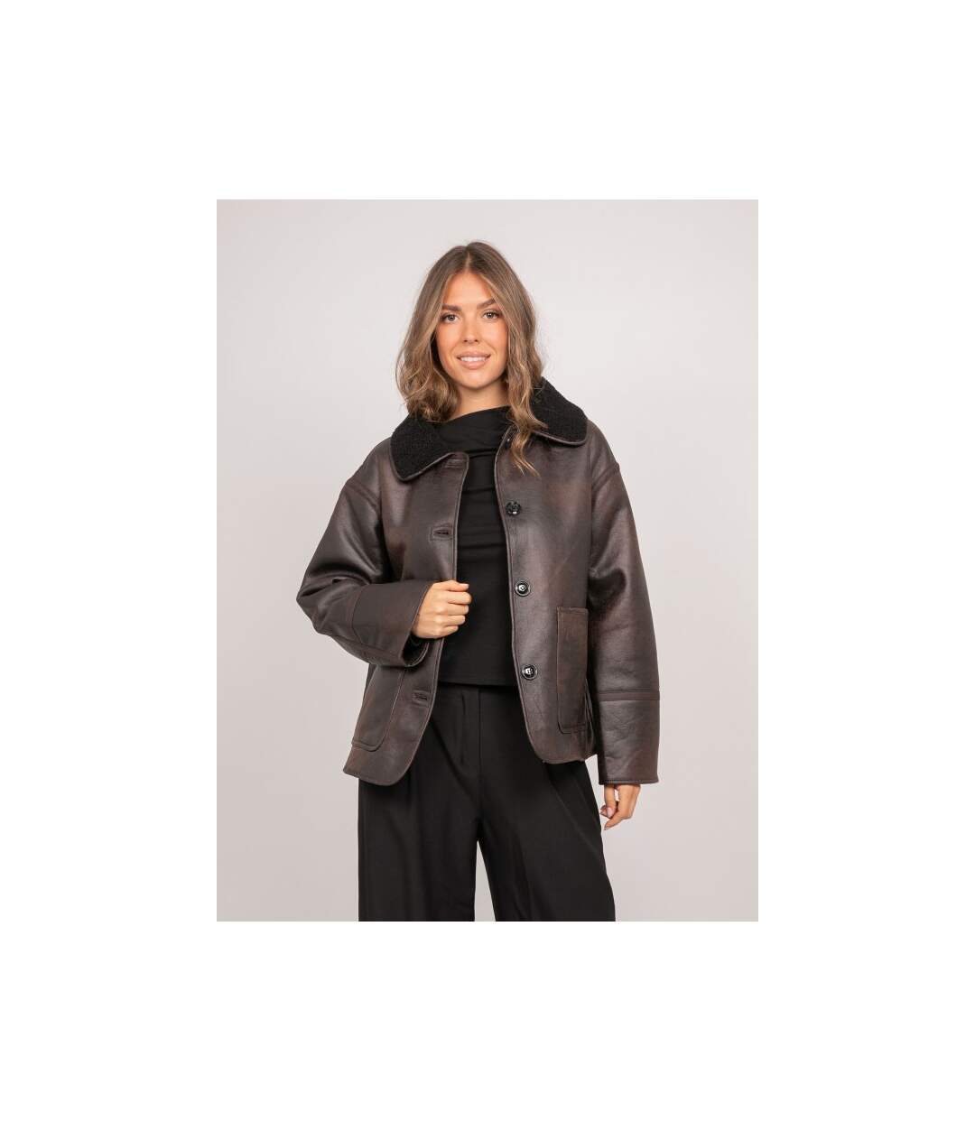 Veste aviateur réversible effet peau lainée ULPHIA - Dona X Lisa-1